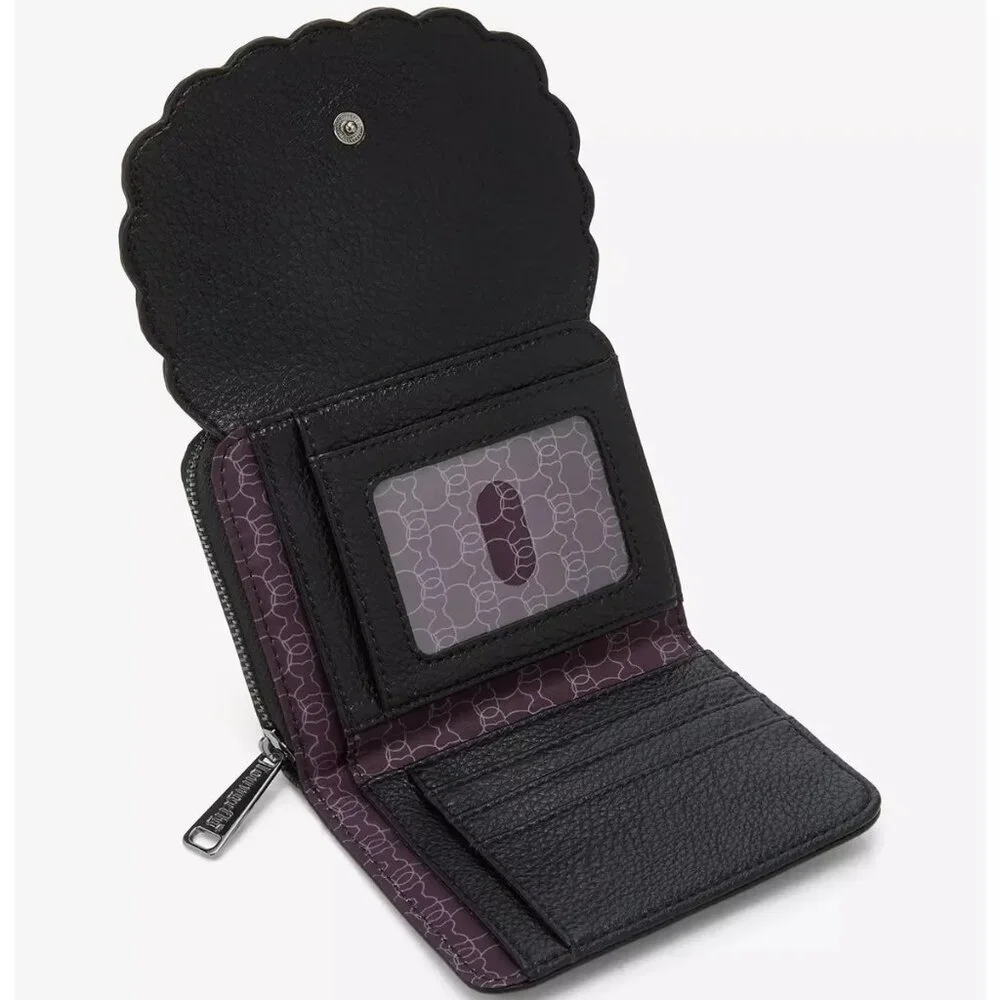 Loungefly Disney Minnie Mouse Pebble Textured Black Mini Backpack and Wallet NWT - Picture 9 of 10
